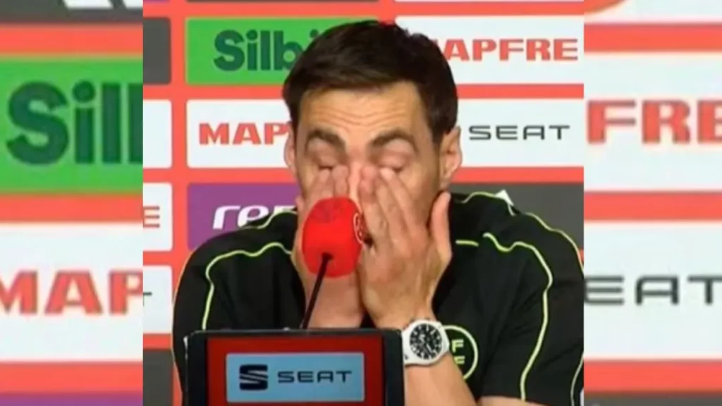 Referee crying